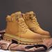 European Warm Series Plus Size Couple Martin High Top 2025 Unisex Shoes Men's Work Yellow Boots_vogvips.com