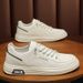 Summer New Breathable Small White Men's Trend Versatile Low Top Leather Sports Casual Board Shoes, Trendy Shoes_vogvips.com