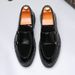 ShoeVault 2025 New Derby For Men Summer Slip-On Leather British Style Trendy Business Formal Thick-Soled Black Men's Shoes_vogvips.com