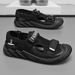 Men's Sandals Soft Sole Men's Soft Sole Sandals For Summer - Breathable Roman Style Beach Shoes With Anti-Slip Sole Breathable Closed Toe Sandals_vogvips.com