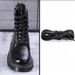 Shoe Accessories leather shoe laces flat men's and women's Martin boots sports casual white black brown khaki shoe laces_vogvips.com
