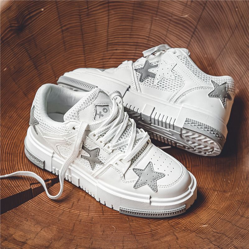 Personalized Irregular Board Star Trendy Skateboarding Student Men's Shoes_vogvips.com