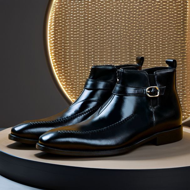 Large Size British Style Youth Versatile Men Side Zipper Ankle Boots_vogvips.com