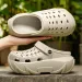 Fashion European Style Women's 9cm Platform Clogs Non Slip Thick Sole Closed Toe Sandals Summer Outdoor Slippers_vogvips.com
