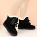 Women's Winter Snow Boots - Insulated Short Ankle Booties With Faux Fur Lining, Slip-On Casual Shoes For Women, Comfortable & Warm_vogvips.com