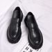 Carefully Selected Slip-on Leather For Small Individuals, Height-increasing Men's Round-toe Thick-soled Casual Shoes,_vogvips.com