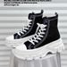 Men's Shoes Thick Soled Men's Shoes With Closed Toe Canvas Casual Sports High Top College Series Large Size Women's Shoes_vogvips.com