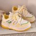 2024 Fall/Winter New Lemon Yellow Thick-Soled Fashion Sneakers, High-Value Sports Shoes, Versatile Casual White Shoes_vogvips.com