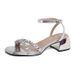 2531 Huidong Yixin Da Ice Sugar Fairy ~ 5CM French Style Rhinestone Open-Toe Chunky High Heel Sandals Women's Wedding_vogvips.com