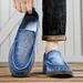 Euro Step 2025 Autumn New Canvas Casual Low-top Loafers Fashion Trend Denim Korean Style Men's Shoes_vogvips.com