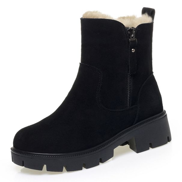 Women's Snow Boots, Women's Boots, Comfortable New Autumn And Winter Versatile Short Tube Anti Slip And Thick Velvet Warm Cotton Shoes_vogvips.com
