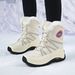 Winter Snow Boots For Women's Outdoor Travel Shoes, Anti Snow And Anti Slip Women's Shoes With Thick Fleece And High Top Boots_vogvips.com