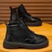 Spring Men's High-Top Business Casual British Soft Leather Lined Shoes Thick-Soled Warm Short Boots Martin Boots For Men_vogvips.com
