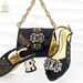 Women's open-toe shoe bag set hollow design shoes to wear for a party or wedding_vogvips.com