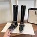 F Family Queen Style Over-the-Knee Long 2024 New Square Toe Belt Buckle Back Zipper High Tube Riding Boots For Women_vogvips.com
