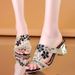 42 Size Sandals Women In Summer, New Style Thick And Exposed Toes. Women's Shoes With Hollowed Out Rhinestones For_vogvips.com
