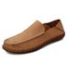 Euro Step Summer Men's Soft Large Size Casual Shoes Men Genuine Leather Top Layer Cowhide Wide Foot Business Loafers_vogvips.com