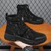 Extra Large Size Martin Boots For Men, Autumn High-top Shoes, Workwear Hiking Mid-top Men's Yellow Boots, British Style_vogvips.com