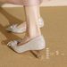 Cameido Champagne Glitter Pointed Toe Stiletto Heels For Women - 5CM Height, Rubber Sole, 0.5" Thin Heel_vogvips.com