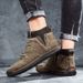 European Warm Series 7009 Martin Trendy Combat Boots Suede Men's Casual Breathable Sock Mouth Motorcycle Workwear Leather Shoes_vogvips.com