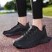 Black Sports With Leather Surface, Men's Shoes, Lightweight Trendy, Soft Sole, Comfortable And Breathable, Casual_vogvips.com