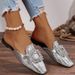 Women’s Shoes New Summer Shoes Square Head Mule Sandals Half Support Single Shoes Closed Head Half Slippers Women's Summer Outdoor Wear_vogvips.com
