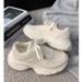 High-End Versatile Thick-Soled White Sneakers For Women Spring And Autumn Platform Height-Increasing Board 2025 New_vogvips.com