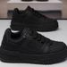Men's Shoes Black Warrior Men's Shoes Spring Trend All Match Sports Leisure Pure Black Low Top Sneakers Thick Soled Heightening Bread Trendy Shoes_vogvips.com