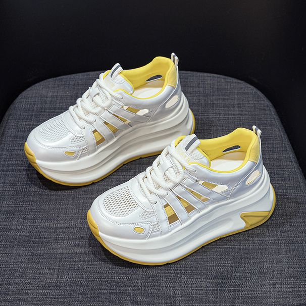Roman Hollow Sandals Women's Breathable Thick-soled Inner Heightening Dad Shoes Casual Sports Women's Shoes_vogvips.com