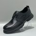 Casual 2024 Spring Summer Breathable Slip-On Thick Lightweight Soft Sole Work Men's Leather Shoes_vogvips.com