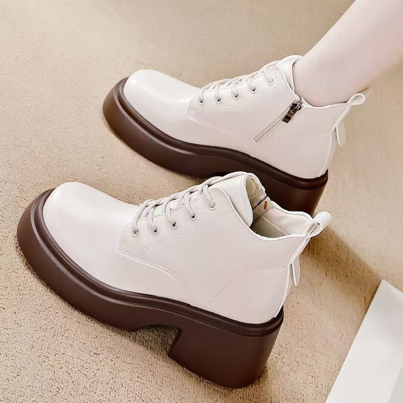 Thick-soled Women's 2026 Autumn/winter Versatile Short Boots And Fashionable Single Boots_vogvips.com