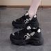 New Spring 2026 Insole Height-increasing Women's Shoes, Trendy, Sporty And Casual Student Thick-soled With Skirt Dad Shoes_vogvips.com