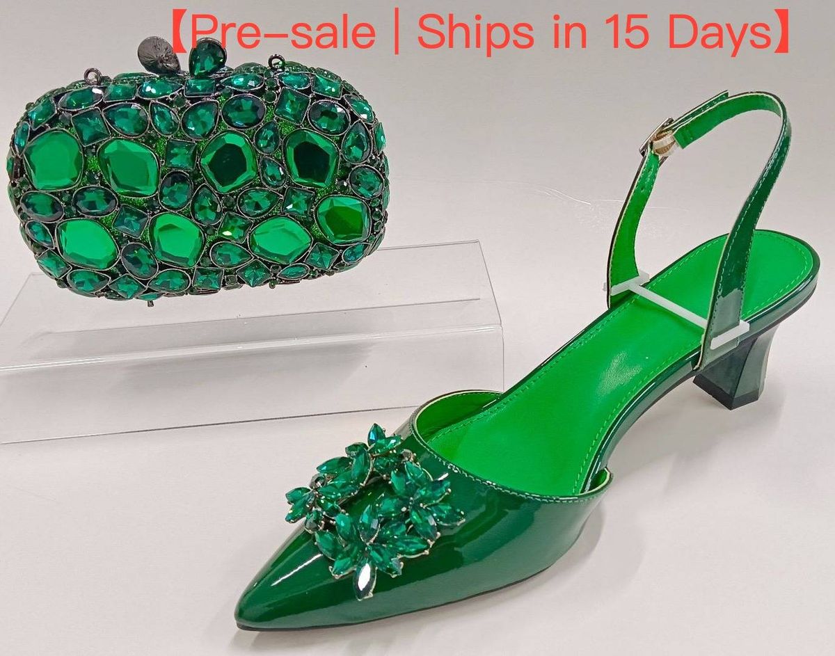 【Pre-sale | Ships In 15 Days】Women's Shoes Spring/Summer New Crystal Rhinestone High Heeled Sandals With Bags Gemstone High Heels Single Shoes_vogvips.com