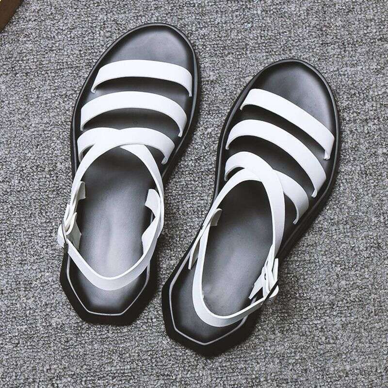 2024 Summer New Men's Sandals, Toe-exposing, Korean Style, Casual, Beach, Roman Trend Men's Slippers_vogvips.com