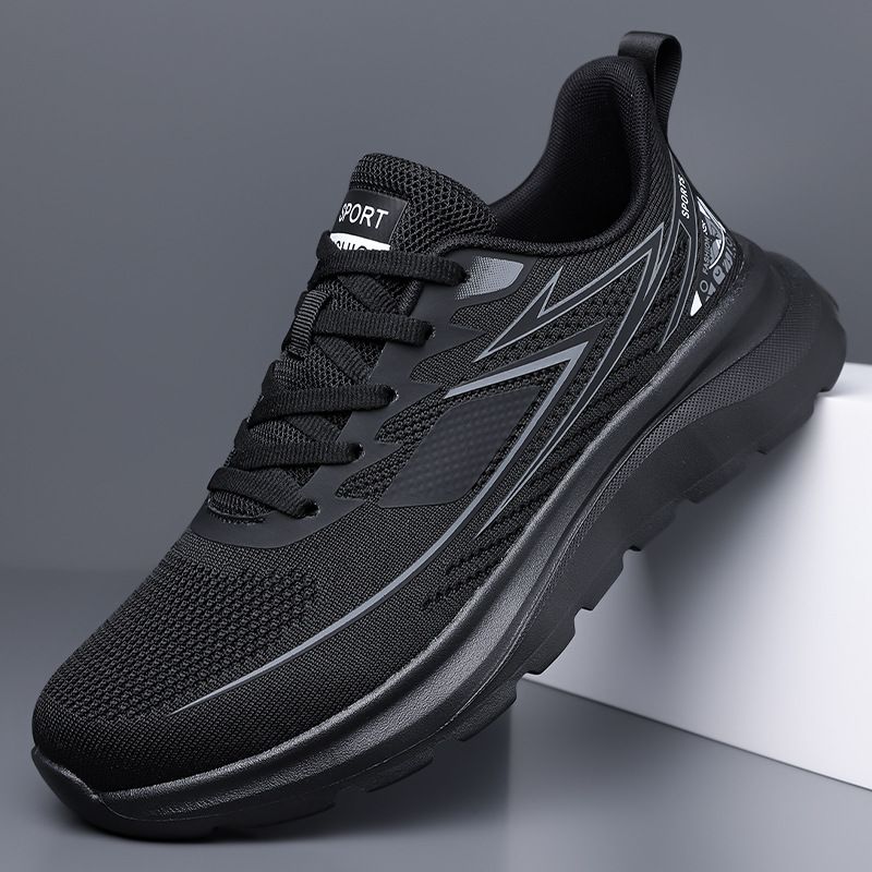2025 Summer Autumn Mesh Shoes For Men Breathable Solid Color Sports Shoes Male Fashion Casual Lace New Designer Sneakers Man_vogvips.com