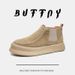 Martin Boots Leather Matte Short Boots High Top One Pedal Men's Shoes Thick Sole Heightening Chelsea Boots_vogvips.com
