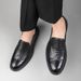 Euro Step Men's Brogue Business Formal Leather Slip-On Top Layer Cowhide Lazy Breathable British Style Casual Shoes For Men_vogvips.com