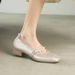 【Soft Sole And Soft Upper】Cameido Delicate Pearl Ankle Strap Mary Jane Shoes, 2025 Autumn Thick Heel Shallow Single Shoes_vogvips.com