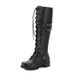 New 25. Foreign Trade Round Toe Square Heel Women's Boots High Top Autumn And Winter New Style_vogvips.com