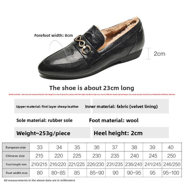 Cameido Top Layer Sheepskin, Warm Thick Wool Lining 2025 Winter Fleece Loafers With A Pair Of Cotton Shoes_vogvips.com
