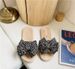 Summer Women's Flat Slippers Fashionable Bow Tie Trendy Beach Sandals Floral Style New_vogvips.com