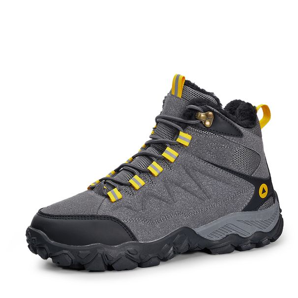 Autumn And Winter Casual Shoes For Men, High-Top Waterproof Hiking Shoes, Wear-Resistant Climbing Sneakers, Outdoor Hiking Shoes_vogvips.com