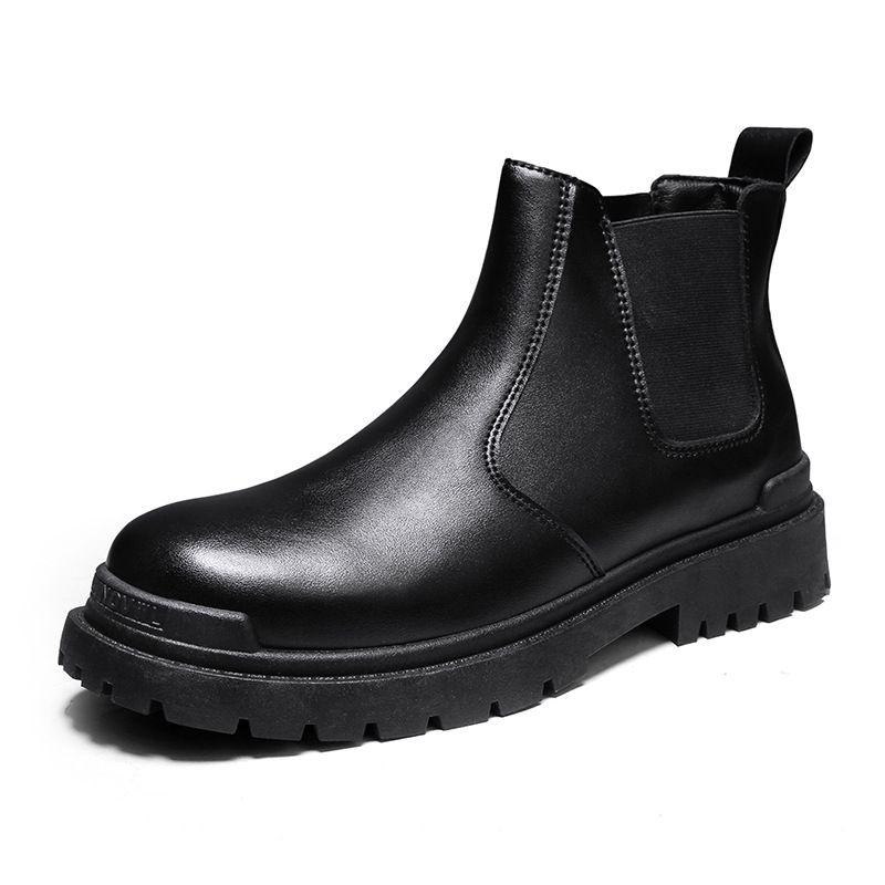 European Warm Series 2021 Autumn Winter New High-top Martin Lace-up Casual Men's Shoes Big Head Workwear Outdoor Leather Boots_vogvips.com