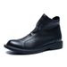 European Warm Series Genuine Autumn Winter Top Layer Cowhide Soft Leather Martin Men's Zipper Ankle Boots High-top Casual Shoes_vogvips.com