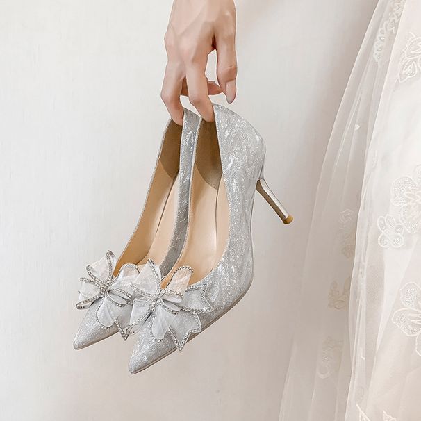 Women's Shoes Spring Classic Style Elegant Basics Casual Business High Heels Pointed Toe Glitter Party Shoes For Wedding & Special Occasions_vogvips.com
