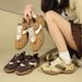 Retro Women's Chunky Sneakers 2025 Round Toe Soft Sole Dad Shoes Fashion Casual Shoes_vogvips.com