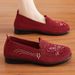 Women's Lazy In Spring, Fly Woven Casual Mom Shoes, Not Tiring, Breathable Mesh, Old Beijing Cloth Shoes_vogvips.com