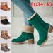 Large Cotton Shoes Autumn/winter Midsole Thick Heel Suede Snow Boots Size 43_vogvips.com