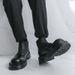 European Warm Series 2025 Autumn Winter New High-top Fashion Thick-soled Leather Boots Korean Style Round Toe Color-blocking Personality_vogvips.com