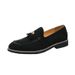 Suitable For All Seasons British Style Tassel Slip-On Loafers For Men Business Casual Leather Suede Height Increasing Shoes_vogvips.com